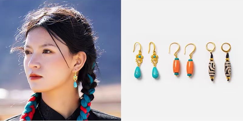 藏式耳环耳饰