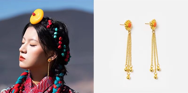 藏式耳环耳饰