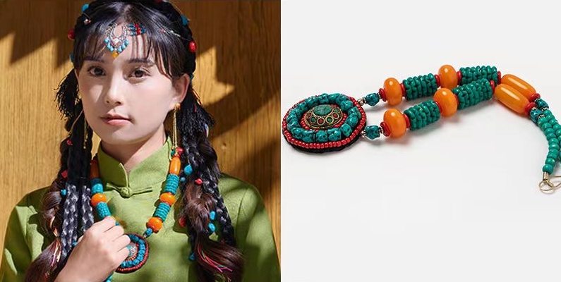 藏族发饰复古项链