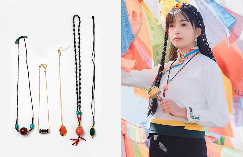 藏族发饰复古项链