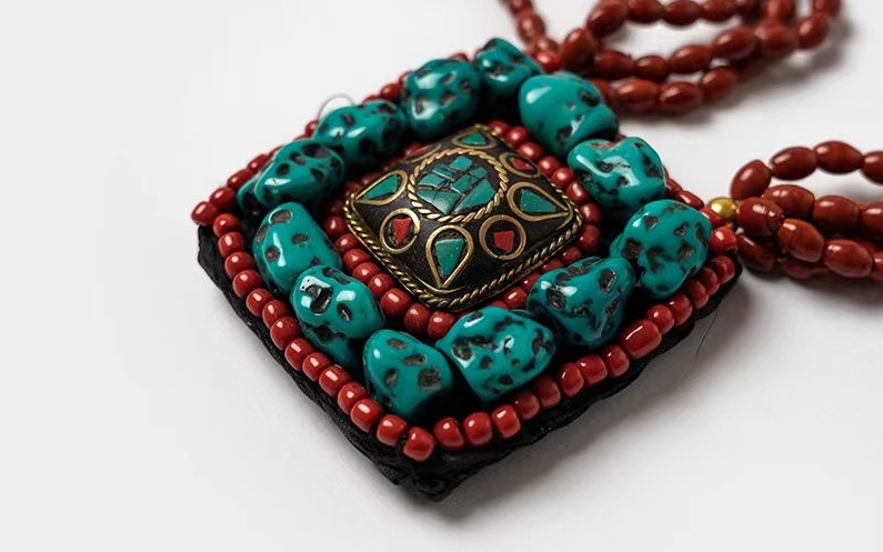 藏族配饰挂饰松石蜜蜡