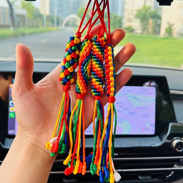 五色彩绳金刚结